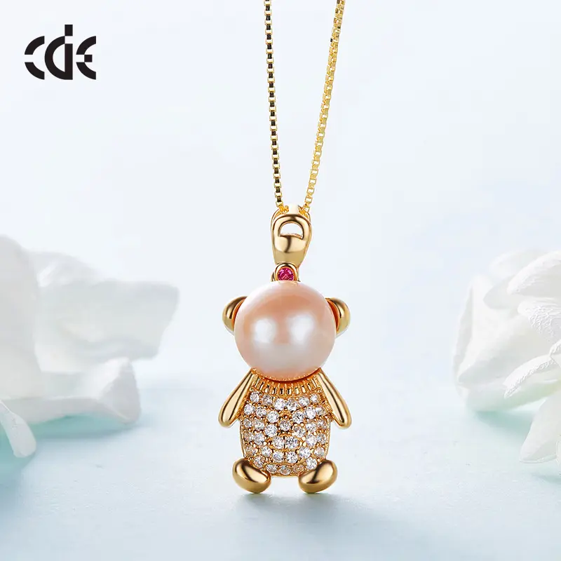 Silver Necklace 925 Silver 925 Jewellery Fashion Gold Plated Jewelry Bear Necklace For Women