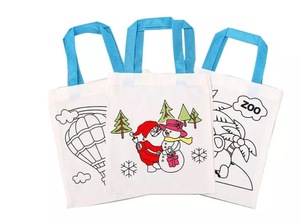 Túi Vải Không Dệt Tự Làm Túi Xách Tranh Nghệ Thuật Túi Màu Hoạt Hình Cho Trẻ Em - Product Image 3