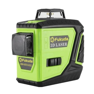 Линейный нивелир Fukuda Laser 3D12, прибор для приклеивания стен, плоский инфракрасный Высокоточный 93T, автоматическое соединение проводов, зеленый - Product Image 4