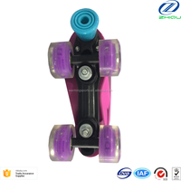 Patins à roulettes quad à roues lumineuses LED en PU, fourniture d'usine, Patines Soy Luna 4 roues