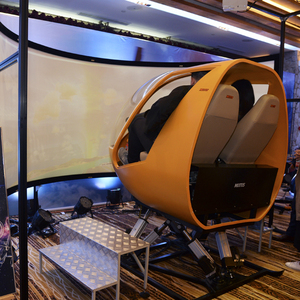 4D 6-DOF Profesional Helikopter Mengemudi Simulator