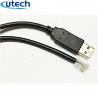 Cable Adaptador de Programación USB 2.0 RJ11 Utech, Chipset FTDI, Blindaje Trenzado, Conductores de Cobre Puro, PVC, Certificado RoHS, 1 Año de Garantía