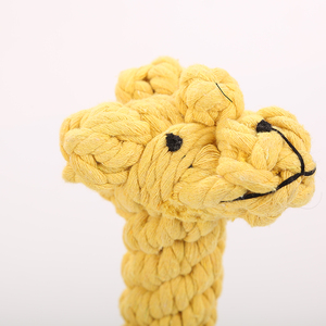 Groothandel giraffe vorm handgemaakte touw hond speelgoed
