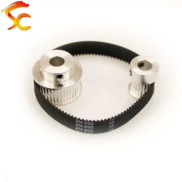 200-GT2-10mm,Timing Belt Pulley GT2 40 teeth 20 tooth Reduction 2:1/1:2 3D printer accessories belt width 10mm,Bore 8&8mm