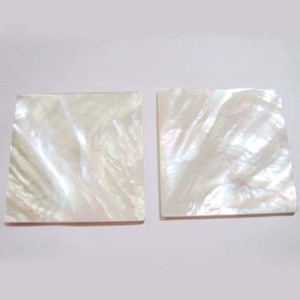 Bianco naturale madre di pearl cabochon madre di pearl shell 30 millimetri piatti quadrati - Product Image 3