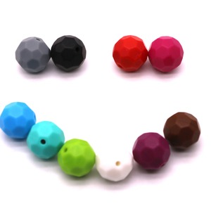 OEM al por mayor silicona colgante collar sensorial juguetes para bebé dentición juguete masticar perlas juguete de goma - Product Image 6