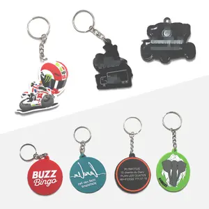 Manufacturer Promotion Gifts Novelty Toy pretty decorating 2D 3D promotion gifts soft rubber PVC key with sling keyring keychain