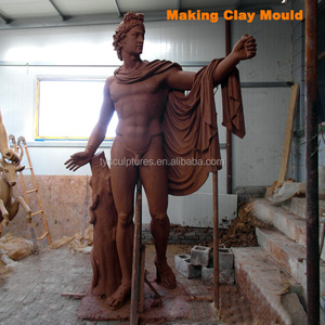 Statue Apollo en laiton avec tulle, grande taille, de haute qualité, célèbre sculpture grecque, prévente - Product Image 5