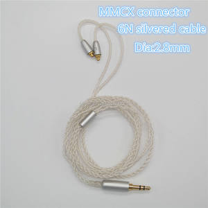 หูฟังแบบครอบหู MMCX 6N,สายหูฟัง Earbud ทดแทน Silvered MMCX SE215สำหรับ Shure/Westone/Sonny SE535/SE325/UE900 - Product Image 1