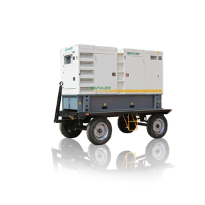 250 kva silencioso tipo de generador eléctrico portátil con 4 ruedas