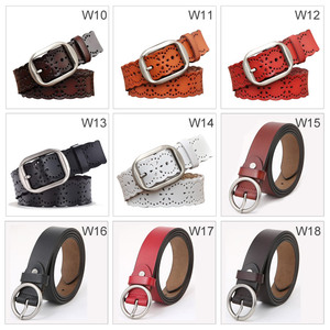 Sabuk Kulit Pu Wanita Gesper Ganda Skinny Vintage Barat Grosir Kustom