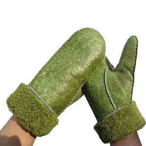 Gants d'hiver en peau de mouton espagnole mérinos à double face, couture à la main, nouvelle mode, soutien d'échantillon - Product Image 4