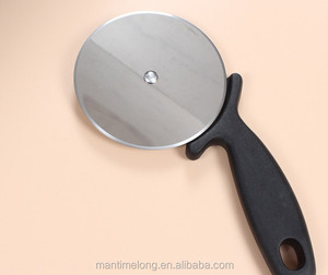 Couteau à pizza en acier inoxydable à tête unique Outils de cuisson Coupeur de roue à pizza unique Poignée en plastique mtl - Product Image 4