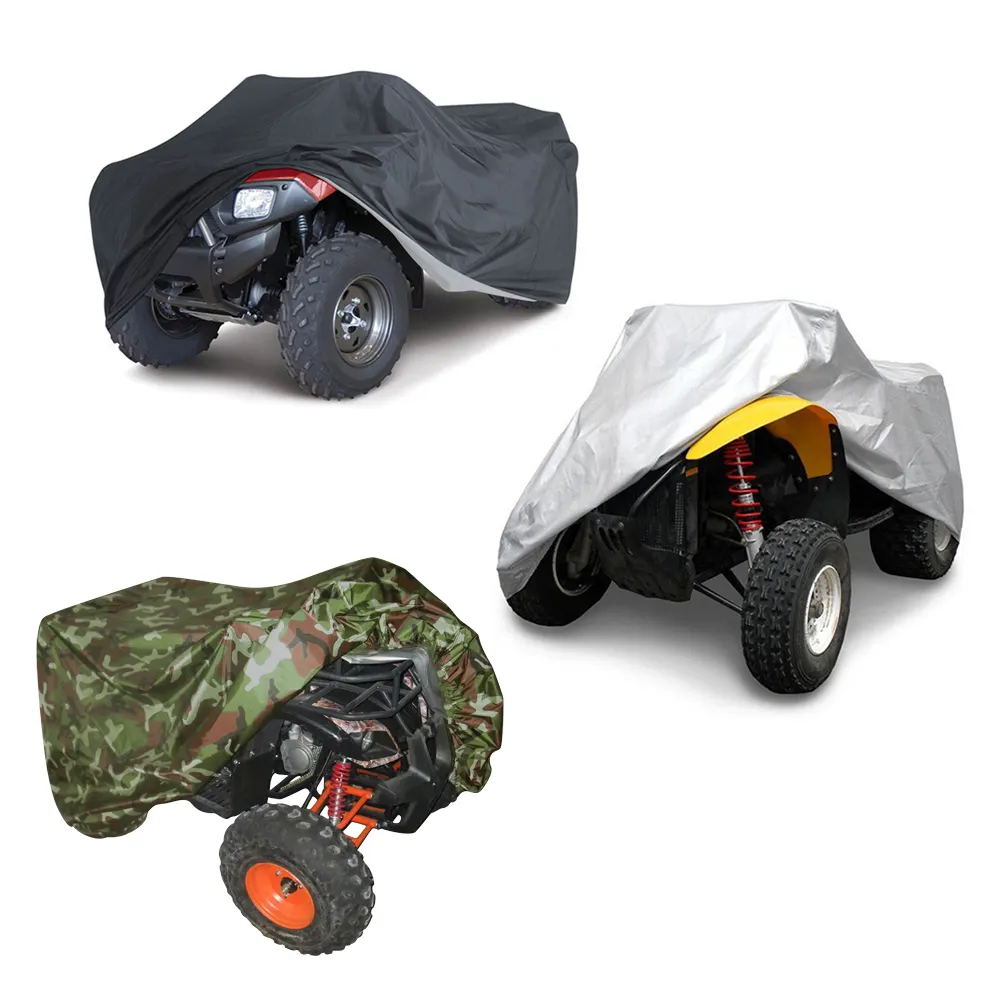 Quad Bike ATV Abdeckung Universal 190T Polyester Wasserdichte Motorrad Fahrzeug abdeckungen M L XL XXL XXXL Camouflage Schwarz