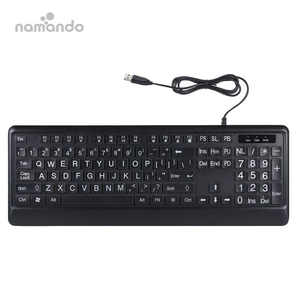 <span class=keywords><strong>Clavier</strong></span> filaire USB à grandes touches pour personnes malvoyantes, lettres à fort contraste, 104 touches, pour personnes âgées - Product Image 5