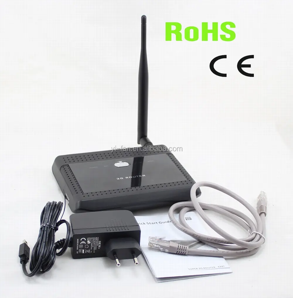 Dukungan RJ45 RJ11 434 t router HSUPA 3g wifi router dengan antena eksternal