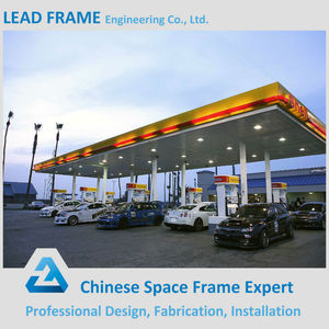 Tamaño modificado para requisitos <span class=keywords><strong>particulares</strong></span> de acero plano Truss techo prefabricada gasolinera - Product Image 1