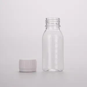 Пустой жидкое лекарство пластиковые ПЭТ янтарные Сироп От Кашля бутылка жидкости для электронных сигарет сироп контейнеры с crc с защитой от детей