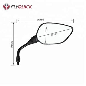 ZF001-128 FLYQUICK Superiore In Plastica di Qualità Nero Del Motociclo Specchio Retrovisore per PULSAR 135 150 180 - Product Image 2