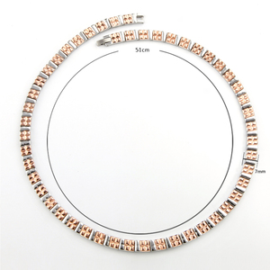 Collar de equilibrio magnético de titanio 2025 de germanio de dos tonos de diseño más nuevo 99.999 - Product Image 2