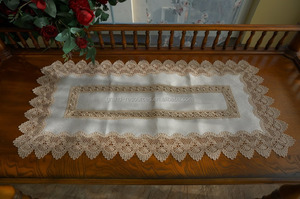 Dentelle <span class=keywords><strong>chemin</strong></span> de <span class=keywords><strong>table</strong></span> <span class=keywords><strong>gris</strong></span> couleur - Product Image 5