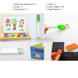 Rompecabezas de madera multifunción para niños, tablero magnético de dibujo, <span class=keywords><strong>pizarra</strong></span>, juguetes educativos de aprendizaje - Product Image 6