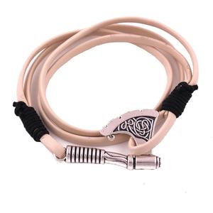 B343 Trade Assurance Antik Silber Slavic Axe Anhänger Viking Rune Nordic Knot Amulett Leder Armband