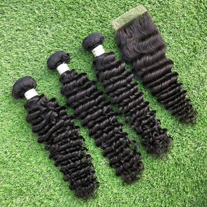 Limpio y apretado brasileño de la onda profunda del pelo de la Virgen humana popular estilo de moda - Product Image 5