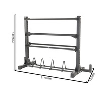 Support de rangement pour équipement de gymnastique, multifonction, pour ballon mural, kettlebell, plaque anti-choc, 1 pièce