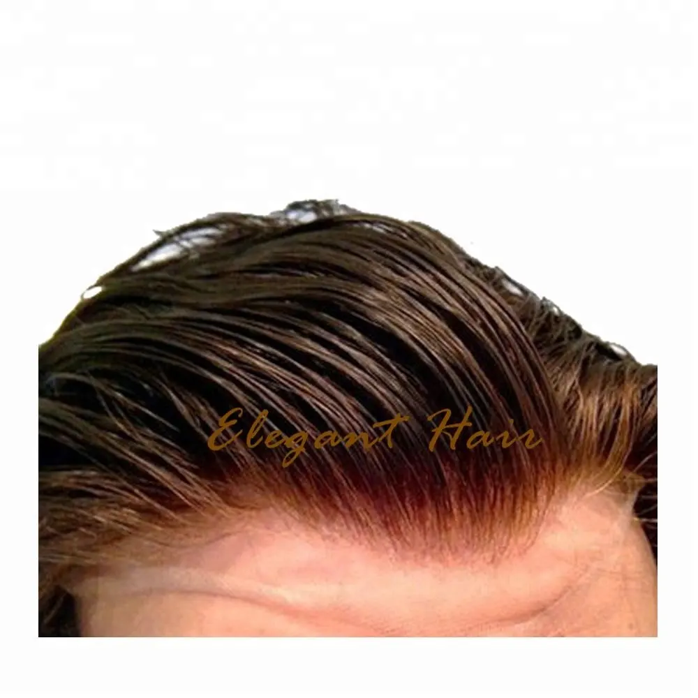 표백 매듭 100% 인간의 머리카락 스위스 레이스 남자 toupee