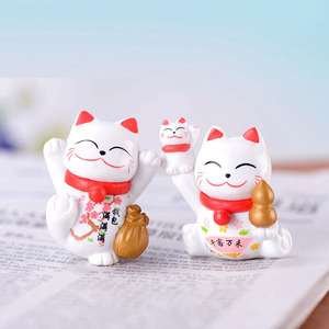 Maneki <span class=keywords><strong>Neko</strong></span> แมวนำโชคตกแต่งสวน,ของตกแต่งภูมิทัศน์ขนาดเล็กสำหรับสวนนางฟ้าจำนวน8ชิ้น - Product Image 4