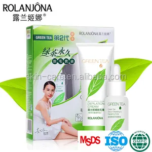 Green Tea body hair remover depilatory cream permanent for women and men