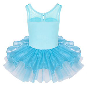Robe de danse <span class=keywords><strong>tutu</strong></span> en tulle à paillettes <span class=keywords><strong>bleu</strong></span> <span class=keywords><strong>ciel</strong></span> avec garniture scintillante en vente - Product Image 2