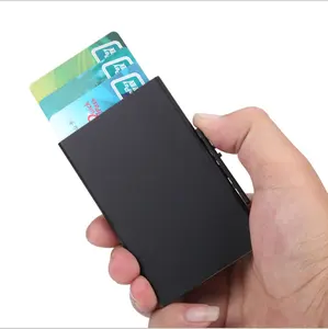 क्रेडिट कार्ड रक्षा शील्ड Suppliers-नए एल्यूमीनियम स्वचालित कार्ड धारक आरएफआईडी अवरुद्ध क्रेडिट कार्ड धारक
