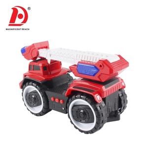 HUADA, neumáticos grandes <span class=keywords><strong>de</strong></span> plástico, Mini escalera <span class=keywords><strong>de</strong></span> inercia <span class=keywords><strong>de</strong></span> fricción, <span class=keywords><strong>camión</strong></span> <span class=keywords><strong>de</strong></span> <span class=keywords><strong>bomberos</strong></span>, coche <span class=keywords><strong>de</strong></span> <span class=keywords><strong>juguete</strong></span> para bebé con luz y sonidos - Product Image 3