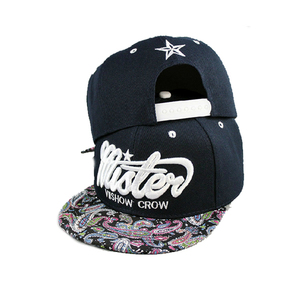 Personalized black underwear Floral flat brim print Snapback hat - Product Image 1