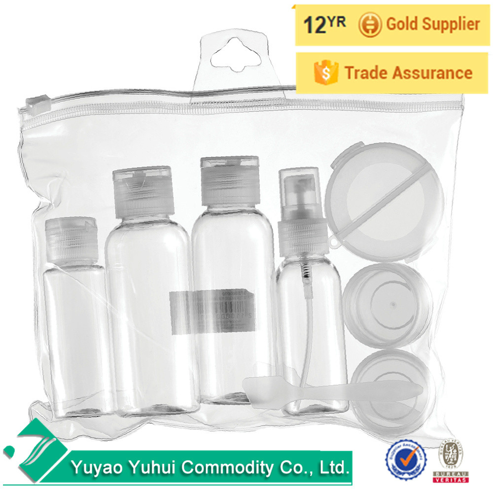 Мини-7 шт. путешествия бутылки комплект легкий уход за кожей пустой косметический контейнер