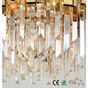Buen Precio de diseño de lujo <span class=keywords><strong>Hotel</strong></span> dorado lámpara colgante de cristal - Product Image 5