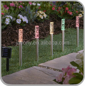 5 Màu Thay Đổi Năng Lượng Mặt Trời Ngoài Trời Bong Bóng Acrylic Stick <span class=keywords><strong>Stake</strong></span> Chuỗi Đèn Cho Sân Hiên - Product Image 2