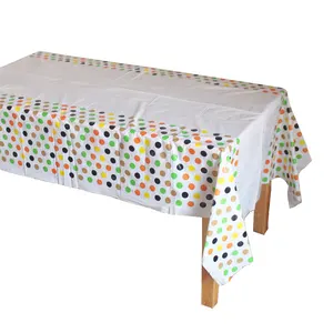 Disposable Plastic Table Cloth Dot TableCover Tablecloth Butterfly Waterproof For Kids Birthday Party Decoration 180*108cm
