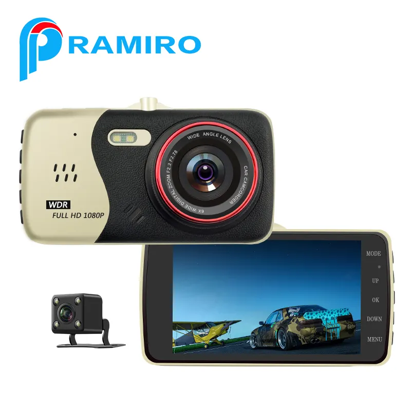 Pramiro Dual Camera Dash Cam NTK96658車Recorder T810