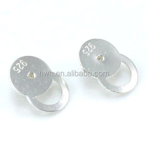 H620 حجم كبير الأذن التوصيل/خلف القرط/قرط الاذن المرصع سدادة النيكل آمنة - Product Image 1