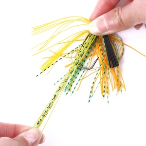 Leurre de <span class=keywords><strong>pêche</strong></span> en caoutchouc 10g, spinnerbait avec jupe, jig de <span class=keywords><strong>pêche</strong></span> en caoutchouc - Product Image 5