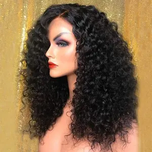 Natural Invisible Hairline Kinky Curly Lace Front Wig Brazilian Human Hair