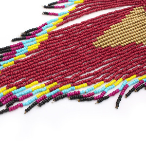 2019 moda boemia stile fatto a mano perline in resina lunga nappa collana girocollo gioielli dichiarazione pendente bavaglino collana per le donne - Product Image 4