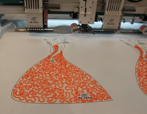 Machine à broder plate automatique informatisée pour les industries de la vente au détail prix d'usine de ruban d'enroulement de cordage multi-têtes - Product Image 3