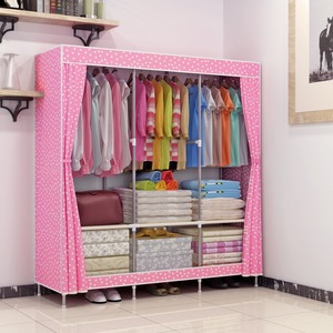 Venda por atacado espaço do quarto montar guarda-roupa dobrável tecido guarda-roupa pano - Product Image 2