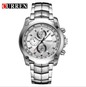 Curren 8025 Horloge Groothandel Volwassen Mannelijke Horloge Hoge Kwaliteit Waterdichte Quartz Stalen Band Horloge