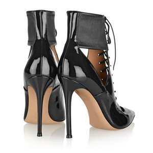 HMP118 nuevo tacón alto <span class=keywords><strong>zapatos</strong></span> de cuero hueco botas <span class=keywords><strong>zapatos</strong></span> para mujeres - Product Image 4