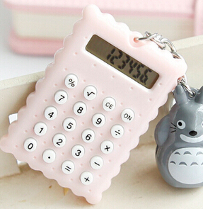 कस्टम मिनी प्यारा Totoro कार्टून कैलकुलेटर आसान ले जाने के लिए कुंजी श्रृंखला जेब कैलकुलेटर - Product Image 5